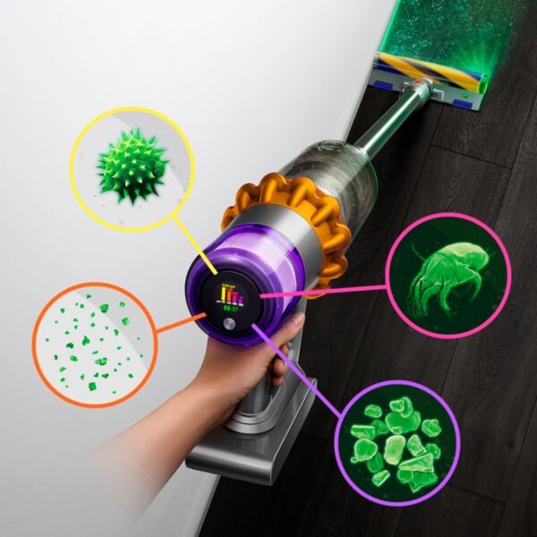 Dyson - V15 Detect Cordless Vacuum - Yellow/Nickel - Image 7