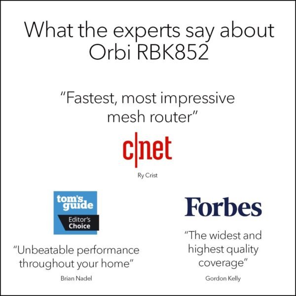 NETGEAR Orbi Whole Home Tri-Band Mesh WiFi 6 System (RBK752) - Image 6
