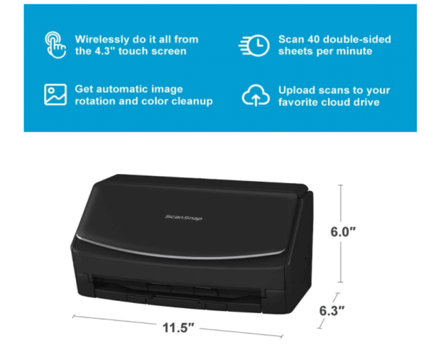Fujitsu ScanSnap iX1600 - Black - Image 7