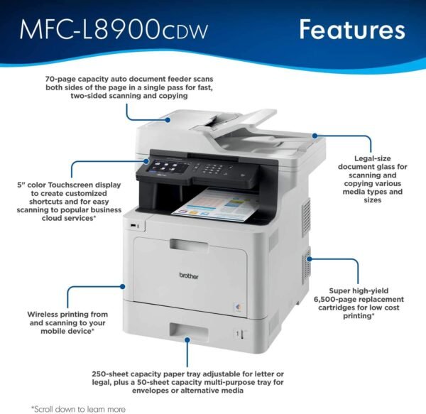 Brother RMFCL8900CDW Business Color Laser, All-in-One - Image 9
