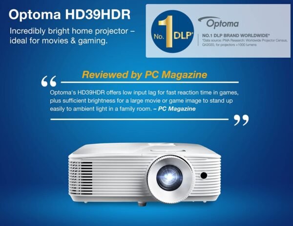 Optoma HD39HDR High Brightness HDR Home Theater Projector - Image 4