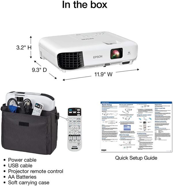 Epson EX3280 3-Chip 3LCD XGA Projector - Image 5