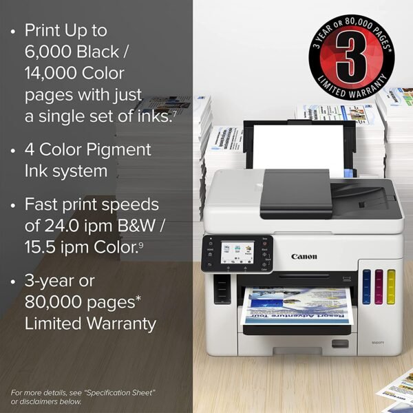 Canon MAXIFY GX7020, Wireless MegaTank All-in-One - Image 6