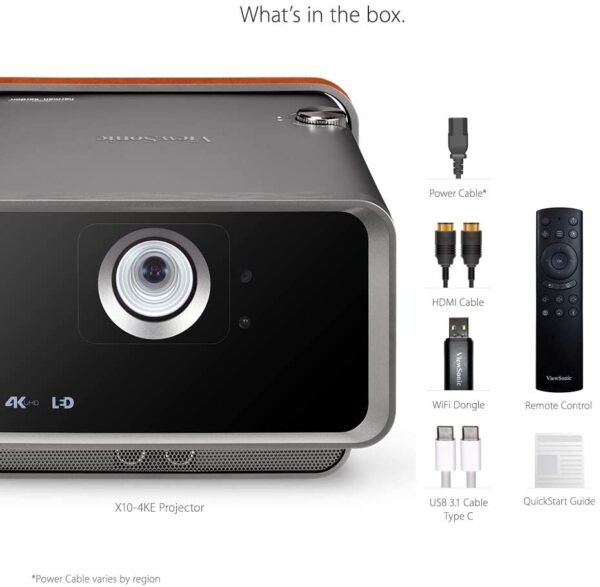 ViewSonic X10-4K True 4K UHD Short Throw LED Portable - Image 8