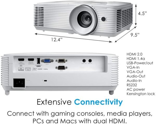 Optoma HD39HDR High Brightness HDR Home Theater Projector - Image 8